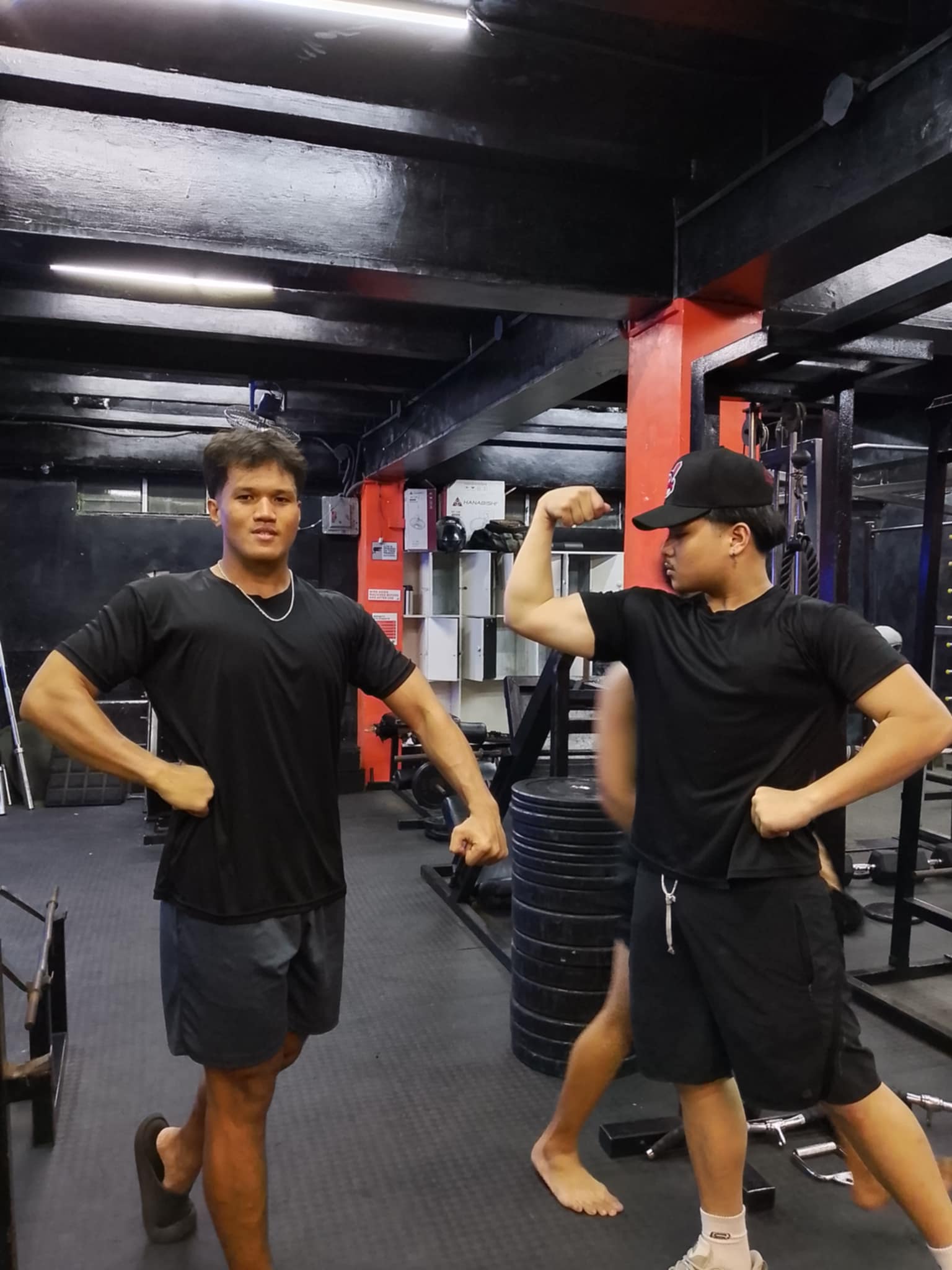 Mark doing dumbbell press at Novafit Gym